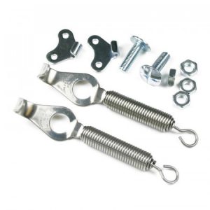 Spring style bonnet fasteners
